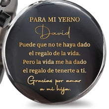 Load image into Gallery viewer, Personalized Engraved Wooden Watch Gift for Son-in-Law
