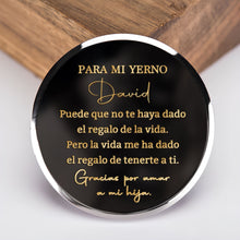 Load image into Gallery viewer, Personalized Engraved Wooden Watch Gift for Son-in-Law
