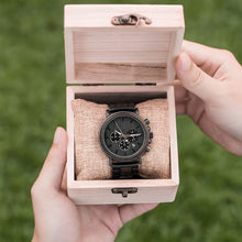 Load image into Gallery viewer, Personalized Engraved Wooden Watch Gift for Son-in-Law
