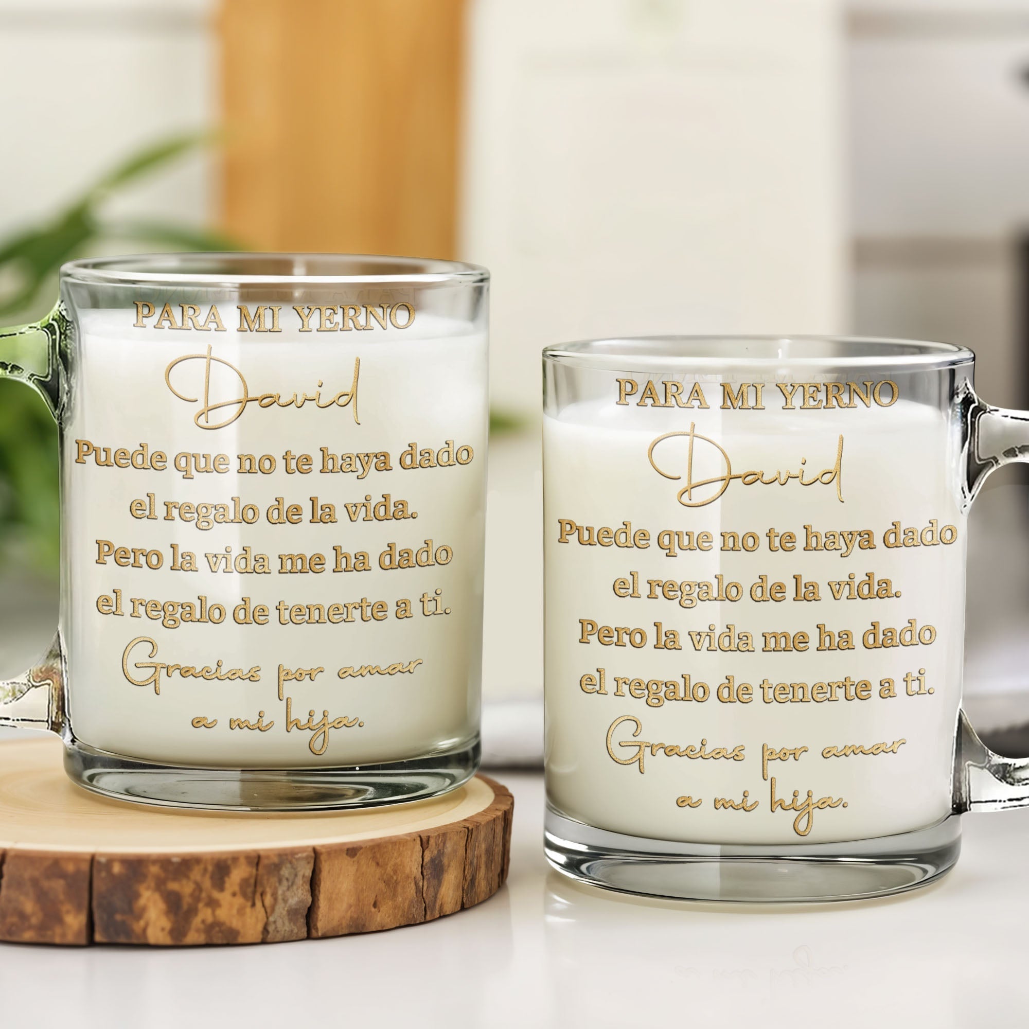 Personalized Custom Glass Mug Unique Gift for Son-in-Law