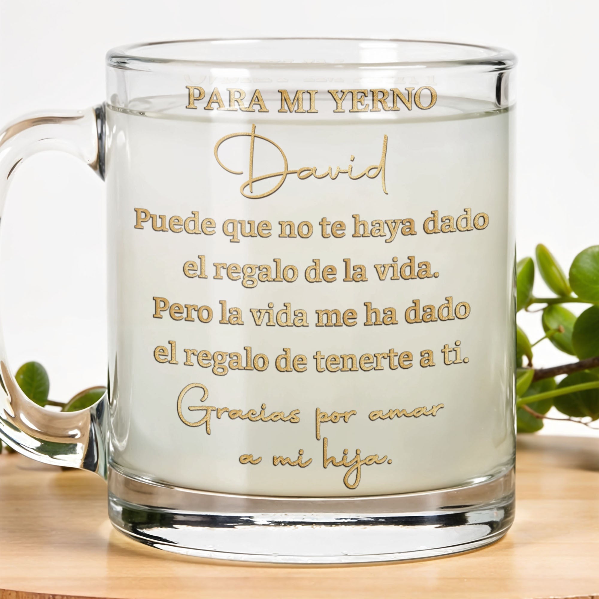 Personalized Custom Glass Mug Unique Gift for Son-in-Law