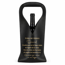 Load image into Gallery viewer, Personalized Leather Wine Bag Custom Name Gift for Son-in-Law
