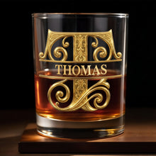 Load image into Gallery viewer, Personalized Monogram Whiskey Glass Gift for Son-In-Law
