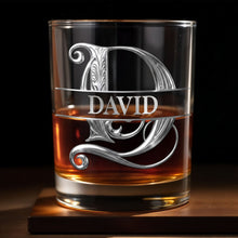 Load image into Gallery viewer, Personalized Custom Whiskey Glass Monogram Gift for Son-In-Law
