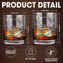 Load image into Gallery viewer, Personalized Custom Whiskey Glass Monogram Gift for Son-In-Law
