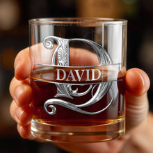 Load image into Gallery viewer, Personalized Custom Whiskey Glass Monogram Gift for Son-In-Law
