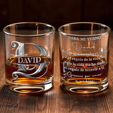 Load image into Gallery viewer, Personalized Custom Whiskey Glass Monogram Gift for Son-In-Law
