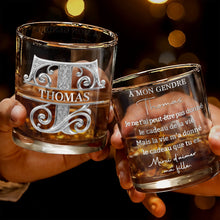 Load image into Gallery viewer, Personalized Whiskey Glass Custom Name Monogram Gift for Son-in-Law
