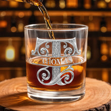 Load image into Gallery viewer, Personalized Whiskey Glass Custom Name Monogram Gift for Son-in-Law
