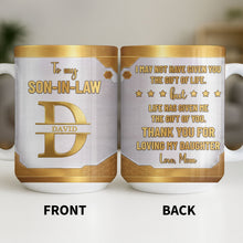 Load image into Gallery viewer, Personalized Gold Monogram Coffee Mug Custom Gift for Son-In-Law

