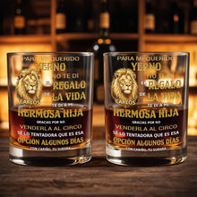 Load image into Gallery viewer, Personalized Custom Whiskey Glass with Lion Art Gift for Son-in-Law
