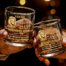 Load image into Gallery viewer, Personalized Custom Whiskey Glass with Lion Art Gift for Son-in-Law
