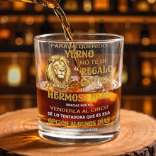 Load image into Gallery viewer, Personalized Custom Whiskey Glass with Lion Art Gift for Son-in-Law
