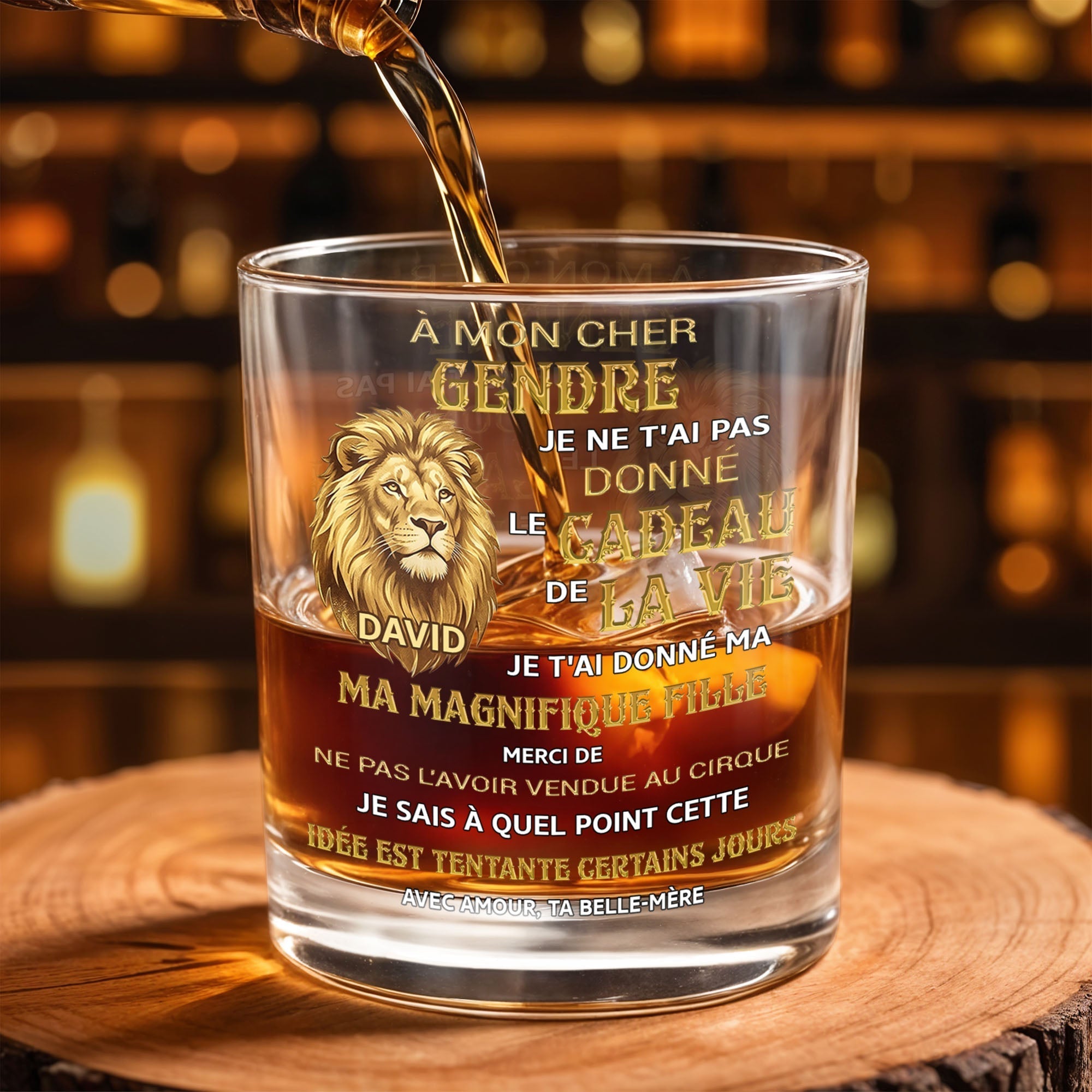 Personalized Custom Whiskey Glass Gift for Son-in-Law