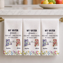 Load image into Gallery viewer, Personalized Floral Kitchen Towel Custom Gift for Sister
