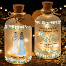 Load image into Gallery viewer, Personalized Frosted Glass Bottle Light Custom Name Gift for Bride
