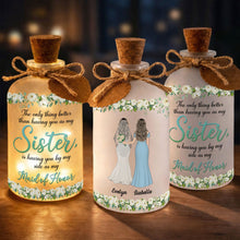 Load image into Gallery viewer, Personalized Frosted Glass Bottle Light Custom Name Gift for Bride
