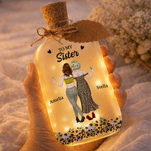 Load image into Gallery viewer, Personalized Short Bottle Light Custom Sister Gift Leopard Print
