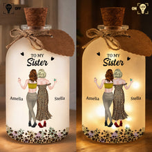 Load image into Gallery viewer, Personalized Short Bottle Light Custom Sister Gift Leopard Print
