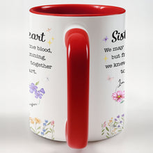Load image into Gallery viewer, Personalized Sister Mug with Birth Month Flowers Custom Gift
