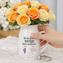 Load image into Gallery viewer, Personalized Ceramic Flower Vase Custom State Map Gift for Sister
