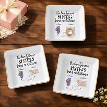Load image into Gallery viewer, Personalized Floral Jewelry Dish Custom Name Gift for Sister
