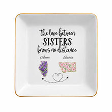 Load image into Gallery viewer, Personalized Floral Jewelry Dish Custom Name Gift for Sister
