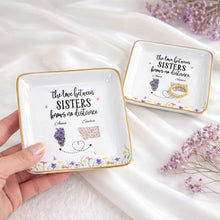 Load image into Gallery viewer, Personalized Floral Jewelry Dish Custom Gift for Sister
