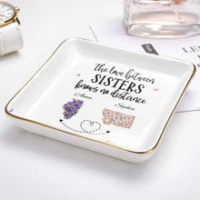 Load image into Gallery viewer, Personalized Floral Jewelry Dish Custom Gift for Sister

