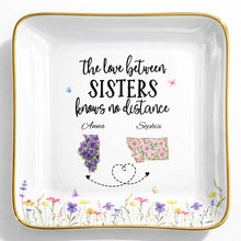 Load image into Gallery viewer, Personalized Floral Jewelry Dish Custom Gift for Sister
