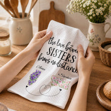 Load image into Gallery viewer, Personalized Floral State Map Kitchen Towel Gift for Sister
