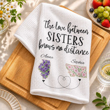 Load image into Gallery viewer, Personalized Floral State Map Kitchen Towel Gift for Sister
