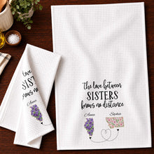 Load image into Gallery viewer, Personalized Floral State Map Kitchen Towel Gift for Sister
