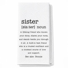 Load image into Gallery viewer, Personalized Dictionary Style Kitchen Towel for Sister Gift
