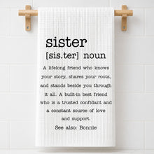 Load image into Gallery viewer, Personalized Dictionary Style Kitchen Towel for Sister Gift
