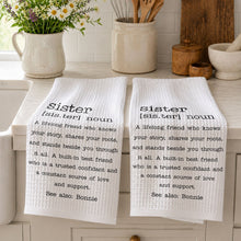 Load image into Gallery viewer, Personalized Dictionary Style Kitchen Towel for Sister Gift
