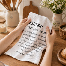 Load image into Gallery viewer, Personalized Dictionary Style Kitchen Towel for Sister Gift
