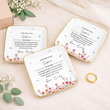 Load image into Gallery viewer, Personalized Floral Jewelry Dish Custom Gift for Sister-in-Law
