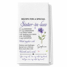 Load image into Gallery viewer, Personalized Kitchen Towel Recipe for Sister-in-law Gift Home
