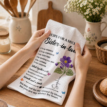 Load image into Gallery viewer, Personalized Kitchen Towel Custom Recipe for Sister-in-Law Gift
