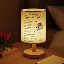 Load image into Gallery viewer, Personalized Fabric Lamp Custom Name Floral Butterfly Gift for Sister
