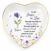 Load image into Gallery viewer, Personalized Heart Jewelry Dish Custom Name Gift for Sister
