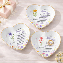 Load image into Gallery viewer, Personalized Heart Jewelry Dish Custom Name Gift for Sister
