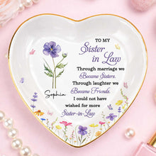 Load image into Gallery viewer, Personalized Heart Jewelry Dish Custom Name Gift for Sister
