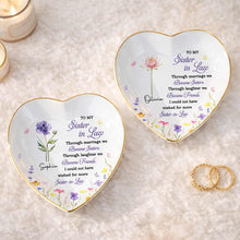 Load image into Gallery viewer, Personalized Heart Jewelry Dish Custom Name Gift for Sister
