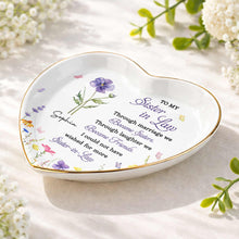 Load image into Gallery viewer, Personalized Heart Jewelry Dish Custom Name Gift for Sister
