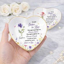 Load image into Gallery viewer, Personalized Heart Jewelry Dish Custom Name Gift for Sister
