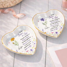 Load image into Gallery viewer, Personalized Heart Jewelry Dish Custom Name Gift for Sister
