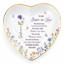 Load image into Gallery viewer, Personalized Heart Jewelry Dish Custom Name Gift for Sister
