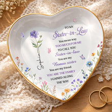 Load image into Gallery viewer, Personalized Heart Jewelry Dish Custom Name Gift for Sister
